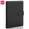 Deli 3151 Cuero Negocios Simple Engrosado Bloc de Notas Cuaderno de Hojas Sueltas Diario Libro de Registro de Reuniones