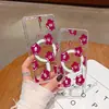Funda acrílica retro francesa de flores rojas más vendida S26Ultra adecuada para funda de teléfono magnética Galaxy S24