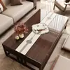 Novo jogo americano para mesa de chá estilo chinês, à prova d'água e resistente a óleo, com um toque de luxo leve e de alta qualidade, feito de vidro macio transparente, novo modelo para mesa de centro de sala de estar
