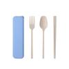 Juego de Tres Piezas de Vajilla de Trigo: Cuchara, Tenedor y Palillos. Portátil para Viajes al Aire Libre. Suministrado por Fabricante de Guangzhou. Diseño Moderno y Sencillo
