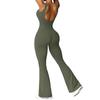 Conjunto de Yoga Seamless Personalizado de Amazon para Mujer de una Sola Pieza Pierna Ancha Deportivo Elástico Fitness Espalda Descubierta Transfronterizo Talla de Fábrica
