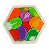 Quebra-Cabeça de Encaixe Tridimensional Quebra-Cabeça Hexagonal Quebra-Cabeça Infantil Blocos de Construção para Pensar Animais Tráfego Brinquedos de Iluminação Cognitiva