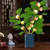 Árbol Bodhi en Maceta Pequeño Bodhi de la Esperanza Bonsái con Fruta Zen Chino Adornos de Escritorio Plantas Verdes Creativas de Interior