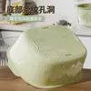 Cesta de drenaje de doble capa para lavar verduras, cesta de plástico multifuncional para lavar verduras para uso doméstico, duradera, almacenamiento integrado, gran capacidad para la cocina