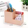 Organizador de escritorio multi-compartimento creativo portalápices soporte para teléfono de escritorio caja de almacenamiento suministros de oficina simples regalo promocional