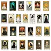 50 nuevas cartas de tarot con grafitis de gatos, todo tipo de pegatinas decorativas impermeables de estilo retro, disponibles al por mayor.
