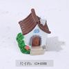 Tridimensional grande cogumelo abóbora casa diy play house Micro paisagem casa de bonecas decoração chaveiro acessórios de resina