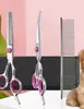 Tesouras para Tosquia de Animais de Estimação, Tesouras Integradas de Aço Integral para Aparar Pelos de Cachorro, Tesouras Domésticas de Dentes Planos, Tesouras Curvas, Suprimentos Exclusivamente para Vendas Transfronteiriças