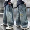 Ropa Infantil Jeans Holgados para Niños, Pantalones Cargo para Niños Talla Mediana y Grande, Ropa de Abrigo Pantalones de Primavera y Otoño para Niños, Venta al por Mayor Transfronteriza