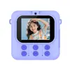 Câmera instantânea infantil transfronteiriça, design de desenho animado, tamanho mini, tela de alta definição, gravação de vídeo, impressão de fotos coloridas, usa papel térmico
