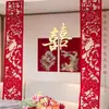 Decoração de Parede de Fundo para Atmosfera do Quarto de Casamento Tiras de Recorte de Papel de Dragão e Fênix com Palavras Felizes, Adereços Fotográficos Luxuosos