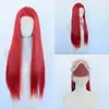 Nueva peluca frontal de encaje estilo europeo y americano transfronteriza para mujer, peluca completa de cabello lacio rojo a la altura del hombro, tejido semi-manual 13*4
