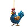 2025 Transfronteiriço Novo Natal Criativo Animal Galinha Galo Série Pingente Pingente Árvore de Natal Pingente Acrílico