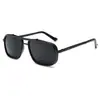 Gafas de Sol Metálicas Punk para Hombre con Doble Puente, Gafas de Sol Transfronterizas Europeas y Americanas, Gafas Cuadradas Harley Retro con Montura Gruesa
