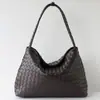 Diseño de Nicho Estilo Coreano Bolso de Mano Tejido Perezoso Gran Capacidad para Viajes Cotidianos Bolso de Hombro Retro Bolso de Axila