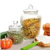Tarro de vidrio sellado para té al por mayor, tamaño grande, mediano y pequeño, con tapa I A prueba de humedad Tarro de dulces Barriga de olla Almacenamiento de alimentos Tarro para frutas secas