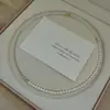 Collar de Perlas Empalmadas para Mujer, Moda de Alta Gama de Nicho, Lujo Accesible, Versátil, Sencillo Elegante, Cadena de Cuello de Nicho, Cadena para Clavícula