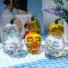 Decoración de Halloween de Productos Nuevos Transfronterizos Suministros Decoraciones de Escritorio Coloridas Calavera Doble Calabaza Manualidades de Cristal Adornos de Vidrio