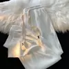 Venta de Liquidación de Aduana Pantalones Deportivos Finos de Seda Helada de Verano para Hombres y Adolescentes, Pantalones Casuales Rectos Sueltos de Pierna Ancha