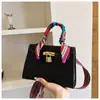 Bolsas de Comercio Exterior Transfronterizas con Textura de Moda, Bolsos de Mano Elegantes de Gran Capacidad, Bolsos de Hombro, Bolsos Cruzados, Bolsos de Bufanda de Seda Vintage y Bolsos de Color Sólido para Mujer