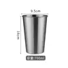 Acero Inoxidable 304 Taza de Agua Taza de Cerveza Taza para Bebidas Frías Taza de Jugo Taza de Té de Restaurante Taza de Agua Vajilla para Salida de Primavera Picnic Vajilla de Exterior