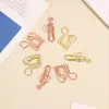 Stock Mayorista del Fabricante de Clips para Papel Creativos y Lindos con Forma de Nota Musical Chapados en Oro, Clips Metálicos para Almacenamiento de Oficina
