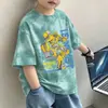 Camiseta de Manga Corta para Niños Verano 2026 Nuevo Estilo para Niños Mayores, Top Delgado de Dibujos Animados Fresco y Moderno para Niños