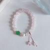Nueva Pulsera de Cristal Rosa para Mujer Nicho de Alta Gama Calabaza Cuentas de la Suerte Nuevo Estilo Chino Moda Nacional Pulsera de Cuentas Pulsera para Novia