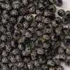 Contas de madeira gravadas multicoloridas, contas soltas para DIY, contas redondas de madeira listradas para pulseiras e colares, acessórios para joias feitas à mão com contas atacado