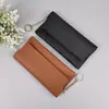 Nuevo Billetera Larga para Mujer Fina de Color Sólido Versátil Broche Múltiples Ranuras para Tarjetas Clip para Monedas de Mano Portatarjetas Bancarias