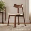 Silla de Comedor de Madera Maciza Nórdica Hotel Hogar Moderna Lujo Ligero Silla Simple con Respaldo Silla de Restaurante Remo Negro