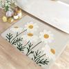 Tapete de Baño para Inodoro de Flor Fresca Cashmere Sucio y a Prueba de Polvo Tapete para Puerta de Entrada Alfombra Decorativa