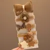Cuerda para el pelo de leche para niños, coleta alta marrón, linda banda para el pelo de bebé para niñas, no daña el pelo, goma elástica alta, accesorio para el pelo