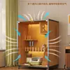 Villa para gatos jaula para gatos, lujosa casa de madera para gatos con puerta de cristal, casa para gatos con arenero integrado, nido para gatos transpirable y ahorrador de espacio