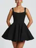 Vestido Tirantes Espalda Descubierta con Lazo Grande Dulce para Mujer 2025 Primavera Nuevo Estilo Falda de Empalme con Patrón de Espina de Pescado Personalizado
