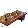 Juego Grande de Mesa de Té y Sillas de Madera Maciza, Una Mesa y Cinco Sillas, Mesa de Té de Nuevo Estilo Chino para Oficina y Uso Doméstico, Mesa para Preparación de Té Kung Fu