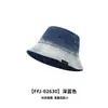 Sombrero de Pescador de Mezclilla para Mujer con Diseño Tie-Dye Degradado, Cálido y Cortavientos, Lavado y Estilo Vintage, Sombrero de Cubo Estilo Japonés, Transpirable, Adelgaza el Rostro