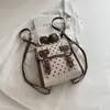Mini mochila japonesa dulce y fresca con lazo para mujer, bolso cruzado lindo de lunares, bolso versátil para el día a día para niñas