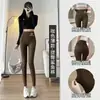 Mallas de Piel de Tiburón para Mujer para Primavera y Otoño, Mallas Sin Costuras de Cintura Alta para Uso al Aire Libre, Pantalones de Yoga Grises Barbie, Pantalones de Yoga con Control de Abdomen y Levantamiento de Glúteos para Mujer