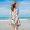 Fábrica de maiô vestido de uma peça por atacado fresco estampado uma peça maiô sexy férias à beira-mar uma peça de banho terno de banho