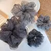 Diadema de Malla con Estampado de Leopardo Coreano para Cabello, Sujetador de Cola de Caballo, Alta Elasticidad, No Daña el Cabello, Accesorio para el Cabello con Forma de Flor, Accesorio para Moño