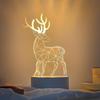 Lámpara de mesa con luz nocturna 3D, luminosa, para dormitorio, lámpara de noche, lámpara de ambiente de chica famosa de Internet, LED, decoración nórdica creativa