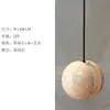 Lámpara colgante vintage para mesita de noche, color crema, estilo japonés wabi-sabi, lámpara colgante retro de travertino amarillo para recibidor, pasillo, comedor