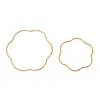 Placket metálico retro transfronterizo 100 mm pasador creativo en forma de ola anillo de contrapresión accesorios chapados a mano diy
