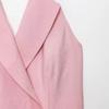Comércio Exterior Atacadista Europeu e Americano Transfronteiriço Roupas Femininas Aliexpress Novo Zra Pronta para Vestir Colete de Gola Alta Dupla Face