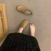 Mocassins slip-on retrô franceses de Hong Kong para mulheres, novos sapatos baixos de corte profundo estilo britânico de outono 2026