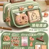 ¡Nueve Capas de Gran Capacidad! Estuche de Lápices de Capibara 2024 Nuevo para Niñas Caja de Papelería de Aspecto Elegante Niñas Escuela Primaria