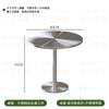 Mesa de Comedor Estilo Industrial Acero Inoxidable Mesa Redonda Pequeña Celebridad de Internet Café Restaurante Mesa Redonda Postre Tienda de Té con Leche Combinación de Mesa y Silla