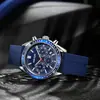 MEGIR nuevo reloj de cuarzo cronógrafo multifunción para hombre de negocios con correa de silicona al por mayor reloj luminoso resistente al agua