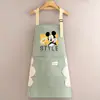 Moderna gabardina de algodón nuevo delantal de manga larga cocina casera cocinar transpirable antiincrustante resistente al desgaste ropa de trabajo cintura mujeres